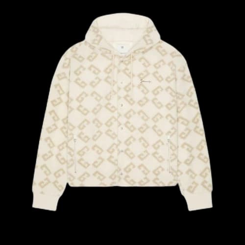 Givenchy Fleece Snaps Buttons Hoodie 'Natural'