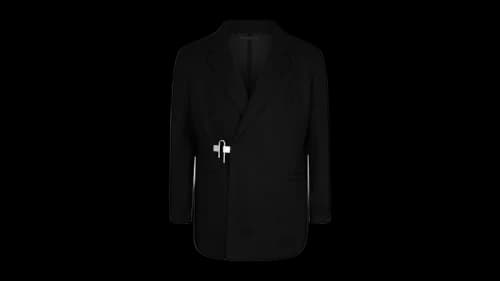 Givenchy U-Lock Deconstructed Slim Fit Blazer Black