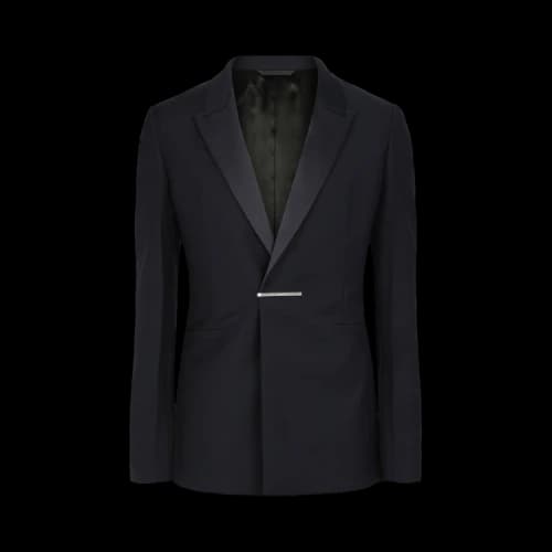 Givenchy Evening Jacket With Metal Clip Closure 'Night Blue'