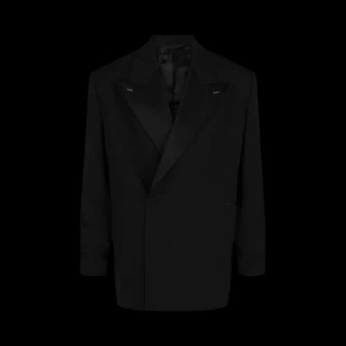 Givenchy Oversized Wool Blazer with Satin Lapels 'Black'