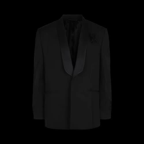 Givenchy Wool Jacket with Satin Shawl Lapel 'Black'