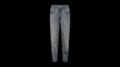 Givenchy Destroyed Skinny Jeans Medium Blue