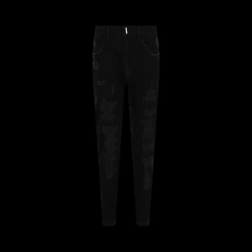 Givenchy Slim Fit Destroyed Denim Jeans 'Black'