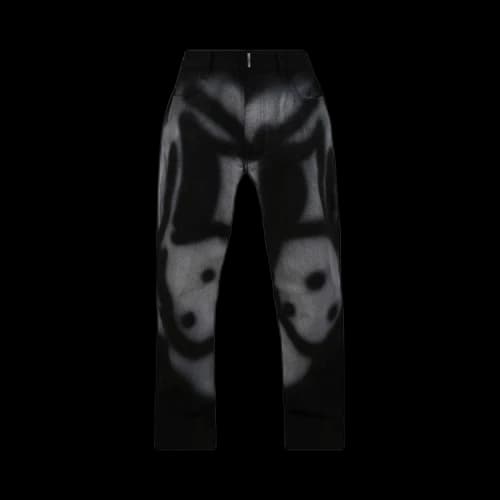 Givenchy x Chito Slim Fit Jeans In 4G Denim With Tag Effect Print 'Black'