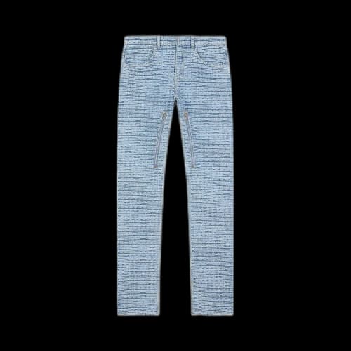 Givenchy 4G Jacquard Denim Regular Fit Pants 'Light Blue'