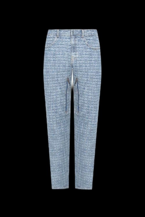 Givenchy Embroidered Straight Fit Jeans Blue