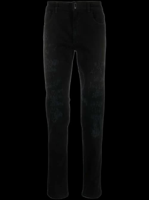 Givenchy Destroyed Skinny Fit Jeans Black