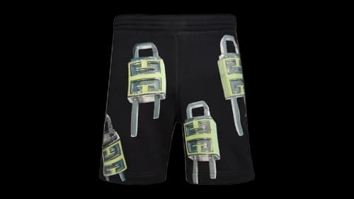 Givenchy Padlock Design Board Fit Shorts Black