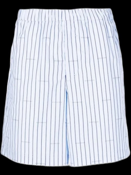 Givenchy Allover Logo Striped Shorts Blue