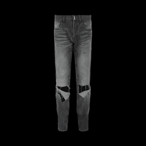 Givenchy Distressed Straight Fit Jeans 'Black'