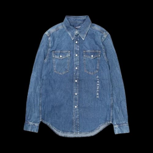 Givenchy Side Logo Dress Shirt 'Blue'