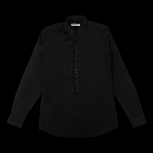 Givenchy Split Logo Button Down Shirt 'Black'