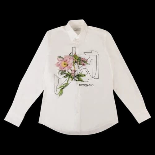 Givenchy Peony Button Down Shirt 'White'