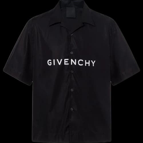 Givenchy Short-Sleeve Collar Boxy Fit Shirt 'Black'