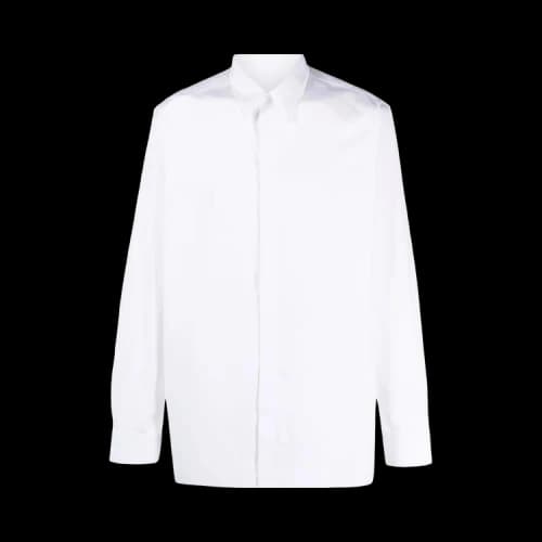 Givenchy Contemporary Logo Detailed Collared Shirt 'White'