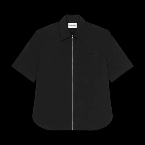 Givenchy Boxy Zip Shirt 'Black'