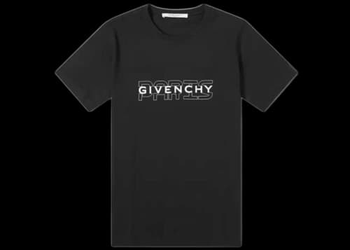 Givenchy 2D Paris Logo T-shirt Black