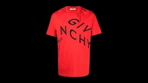 Givenchy Refracted Embroidered Logo Oversized T-Shirt Red