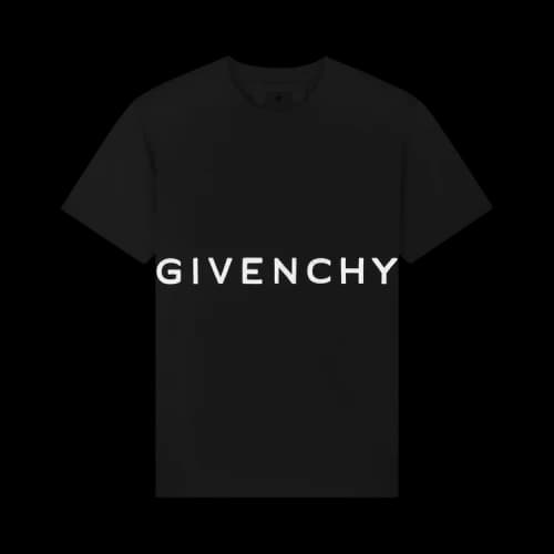 Givenchy Oversized Logo Embroidered T-shirt Black