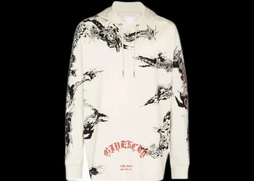 Givenchy Gothic Oversized Hoodie White