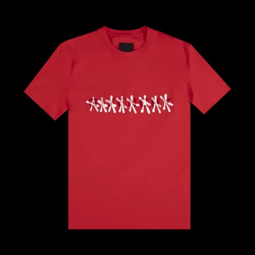 Givenchy Tufting Overprint Slim Fit T-Shirt 'Red'
