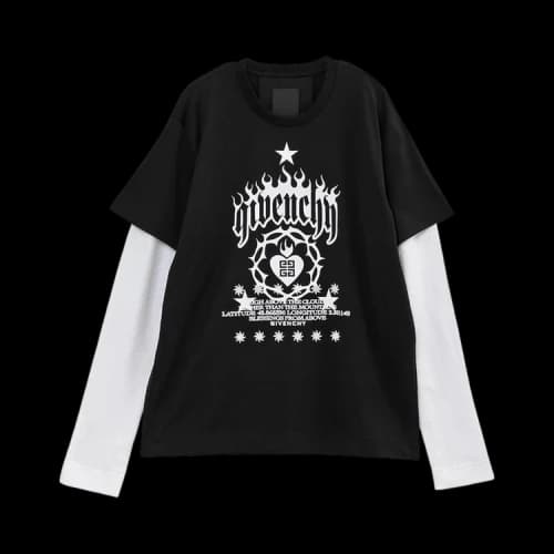 Givenchy Long-Sleeve Double Layered T-Shirt 'Black'