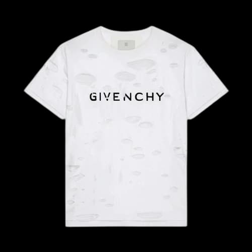 Givenchy 2 Layers Classic Fit Hole T-Shirt 'White'