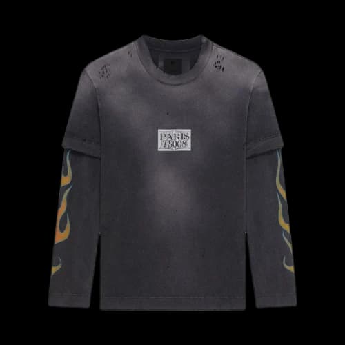 Givenchy Flame Print Layered T-Shirt 'Black'