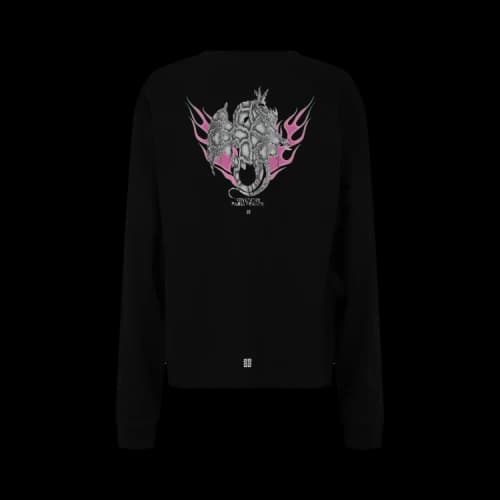 Givenchy Flame Graphic Long-Sleeve T-Shirt 'Black'