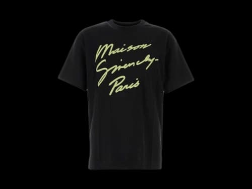 Givenchy Slogan Embroidered Crewneck T-shirt Black