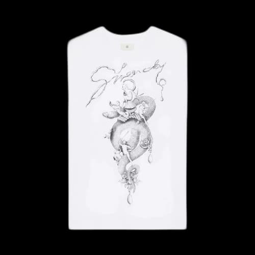 Givenchy Snake Printed Crewneck T-Shirt 'White'