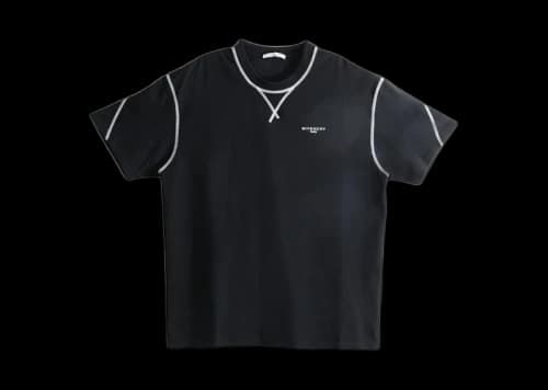 Givenchy Couture Seam Contrasted Stitch T-shirt Black