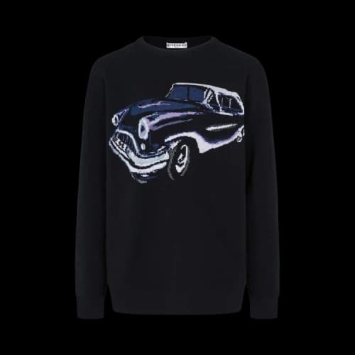 Givenchy Wool Car Crewneck 'Black'