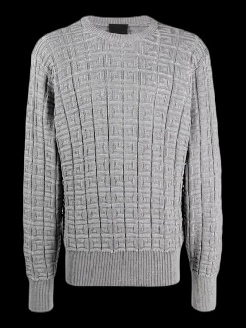 Givenchy Jacquard Knit Crewneck Grey