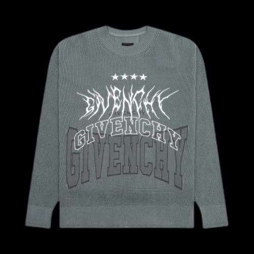 Givenchy Embroidered Metal Logo Crewneck 'Titanium'