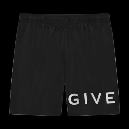 Givenchy Logo Swim Swim Shorts Black/White
