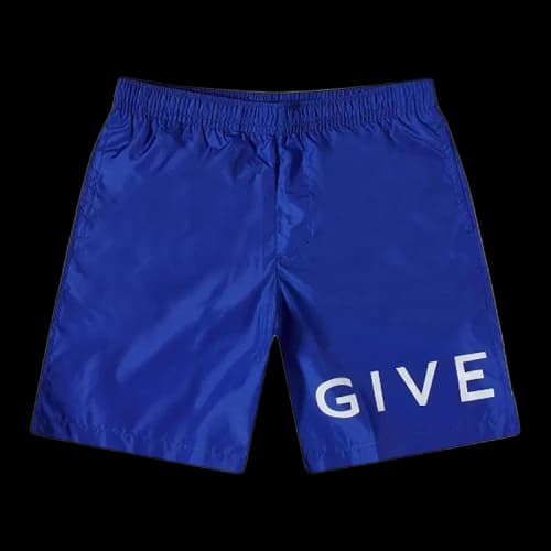 Givenchy Logo Long Swim Short 'Ocean Blue'