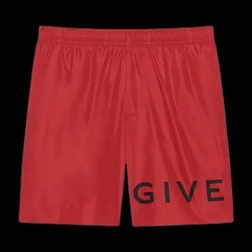 Givenchy Logo Printed Swim Shorts 'Vermillon'
