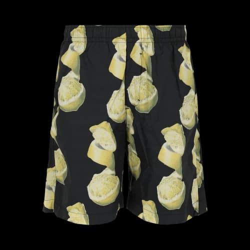 Givenchy Lemon Print Swimshorts Black Yellow