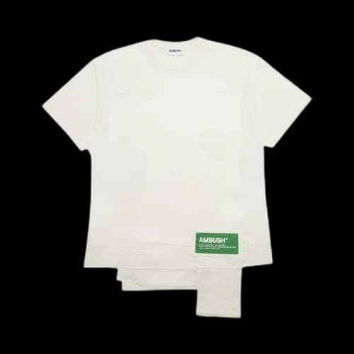 Ambush Waist Pocket T-Shirt 'Tofu/Fern Green'