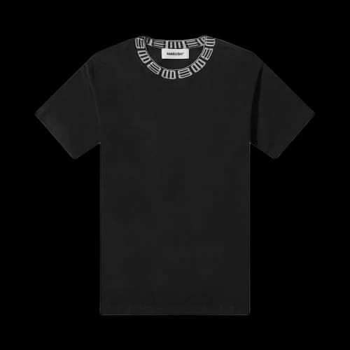Ambush Monogram Rib Collar T-shirt Black