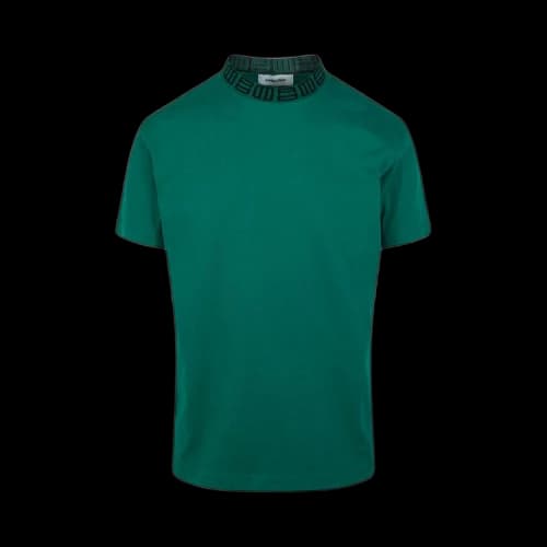 Ambush Monogram Rib Collar T-Shirt 'Evergreen'