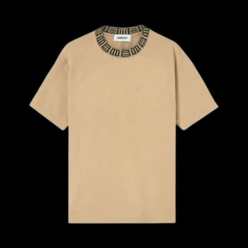 Ambush Monogram Rib Collar T-Shirt 'Sesame'