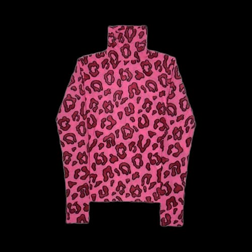 Ambush Leopard Jersey Turtleneck 'Pink'