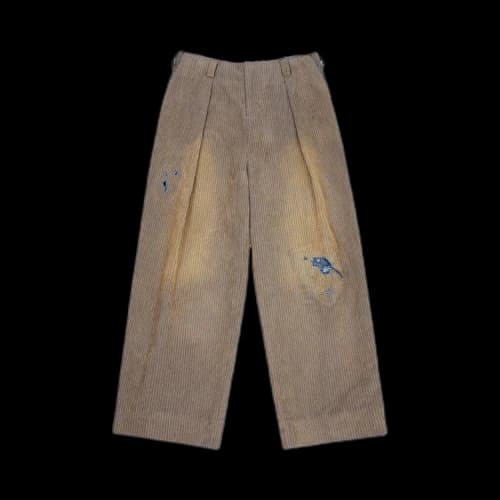 Ader Error Wide Distressed Pants 'Beige'