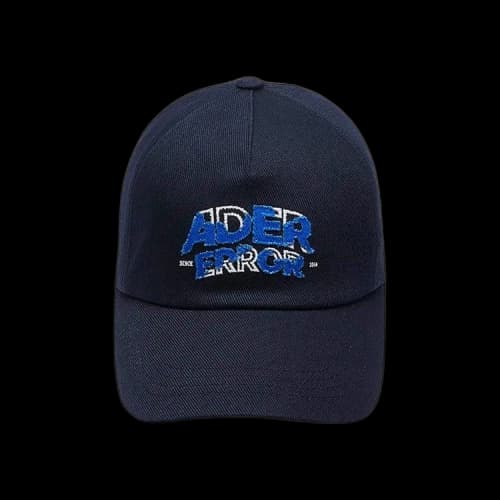 Ader Error Distressed Logo Cap 'Navy'
