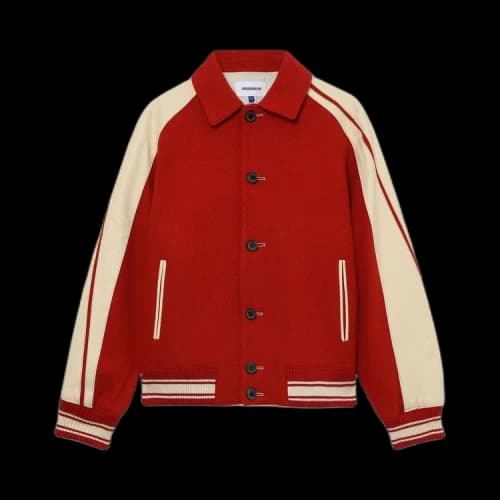Ader Error Button Up Bomber Jacket 'Red'