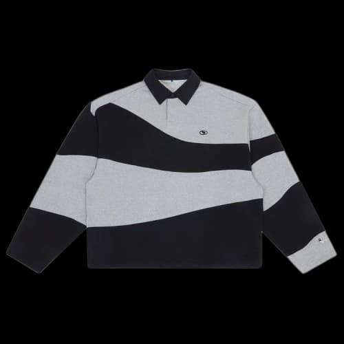 Ader Error Etik Two Tone Polo Shirt 'Black'