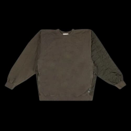 Ambush Quilted Crewneck Sweatshirt 'Brown'