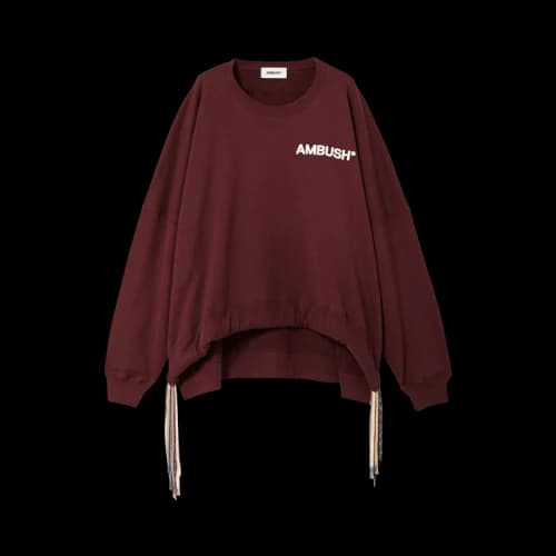 Ambush Multicord Crewneck Sweatshirt 'Burgundy'
